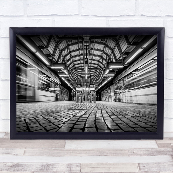 Roof SuBlack & Whiteay Germany Platform Blue Wall Art Print