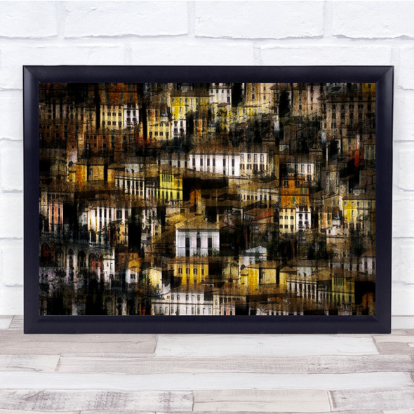 Village Creative Streaks Town Old City Urban Wall Art Print