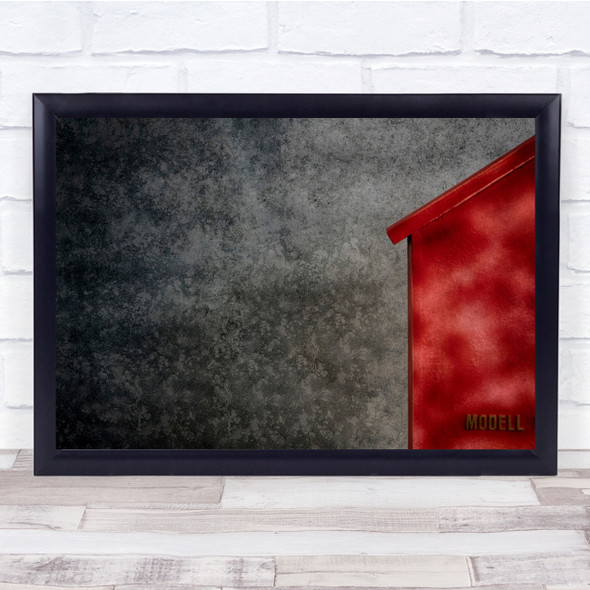 Architecture Abstract Red Minimalism Modell Wall Art Print