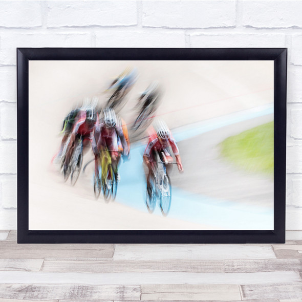 Bike Speed Man Sport Light Motion Blur Race Wall Art Print