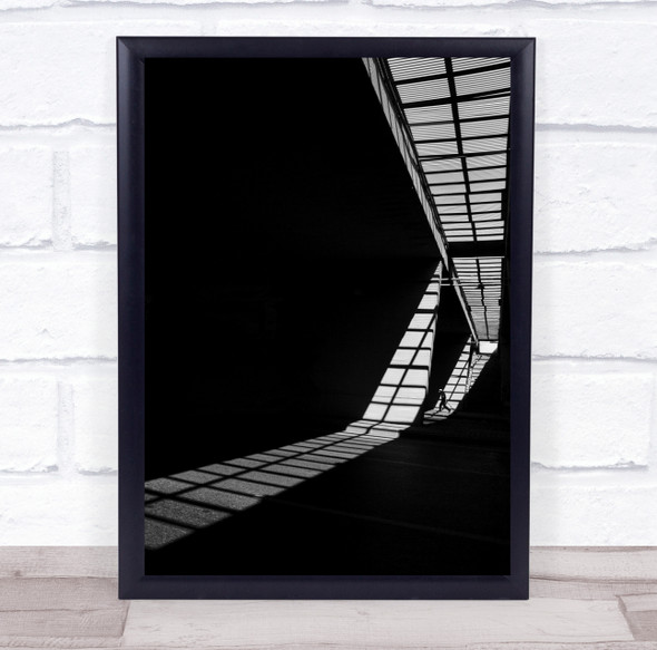 Istanbul Street Black White Shadow building Wall Art Print