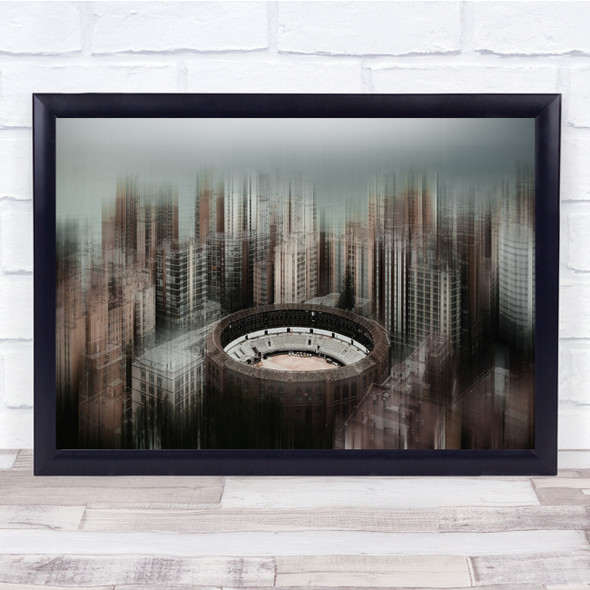 Malaga Architecture Abstract City Buildings Wall Art Print