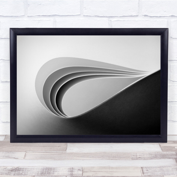 Abstract Curves Graceful Macro Paper Lines Wall Art Print