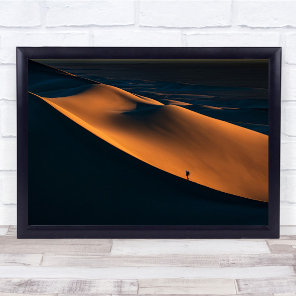 Landscape Desert Sand Dune Silhouette Walk Wall Art Print