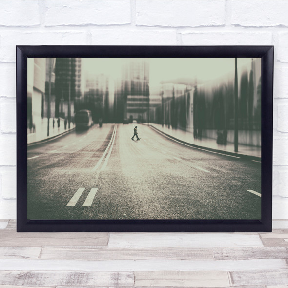 Street Light Town Mood Abstract City Urban Wall Art Print