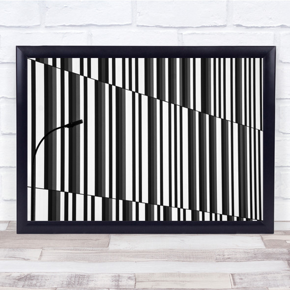 barcode Black & White Code Barres Striped Wall Art Print