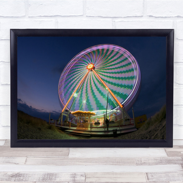 Ferris Wheel Beach Germany Carousel Shore Wall Art Print