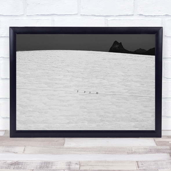 Heading To The Frozen Land snow mountains Wall Art Print