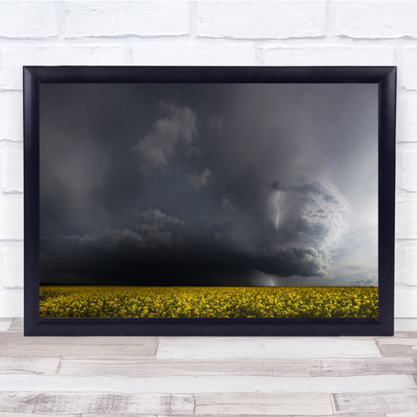 Lightning Cloud Storm Landscape Zabergaeu Wall Art Print