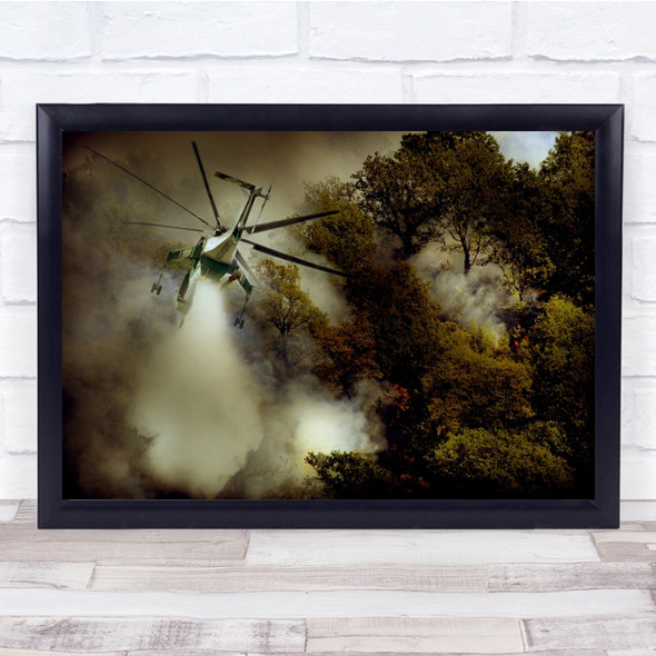 Salerno Parco Nazionale Helicopter Forest Wall Art Print