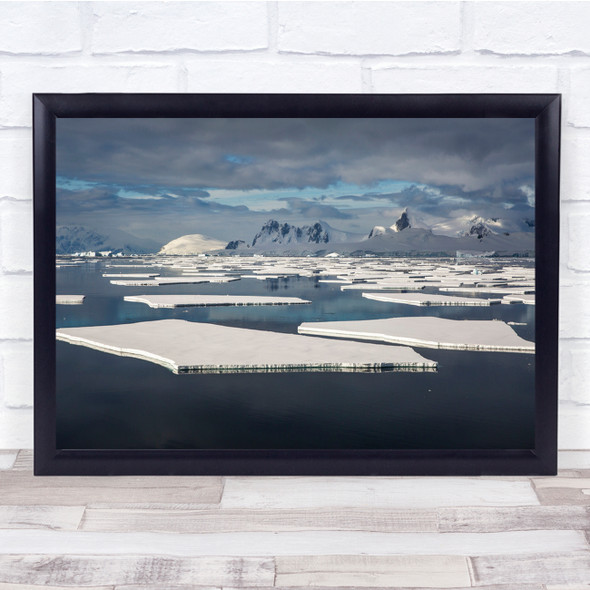 Panorama Landscape Ice Frozen Antarctica Wall Art Print