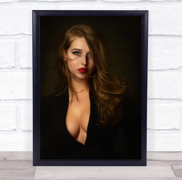 Portrait Model Girl Woman Hair Face Anna Wall Art Print