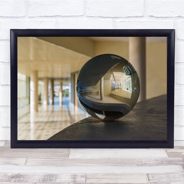 Sphere Geometry Column Interior Building Wall Art Print