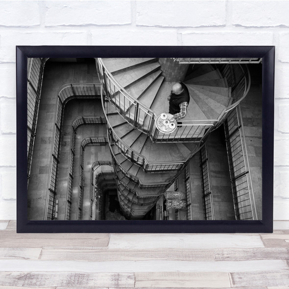 Tea Seller Building Stairs Turkey spiral Wall Art Print