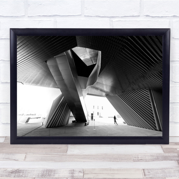 The Giant Black White Abstract Structure Wall Art Print