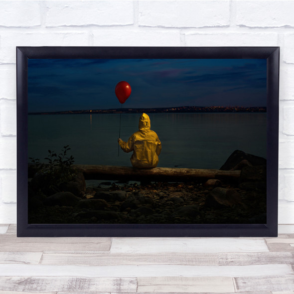 It Red Balloon Film Sitting Yellow Coat Wall Art Print