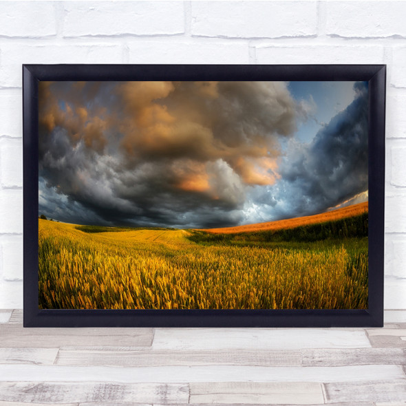 Poland Storm Landscape Lower Sky Clouds Wall Art Print