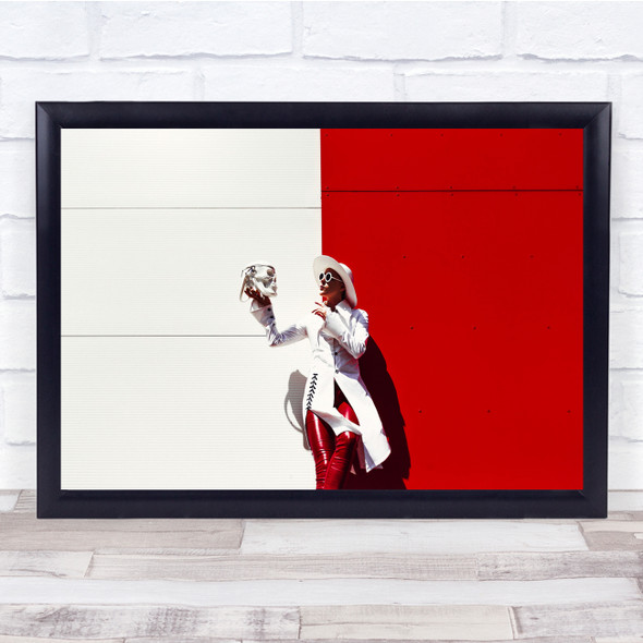 The Theory Of Evolution Red White Split Wall Art Print
