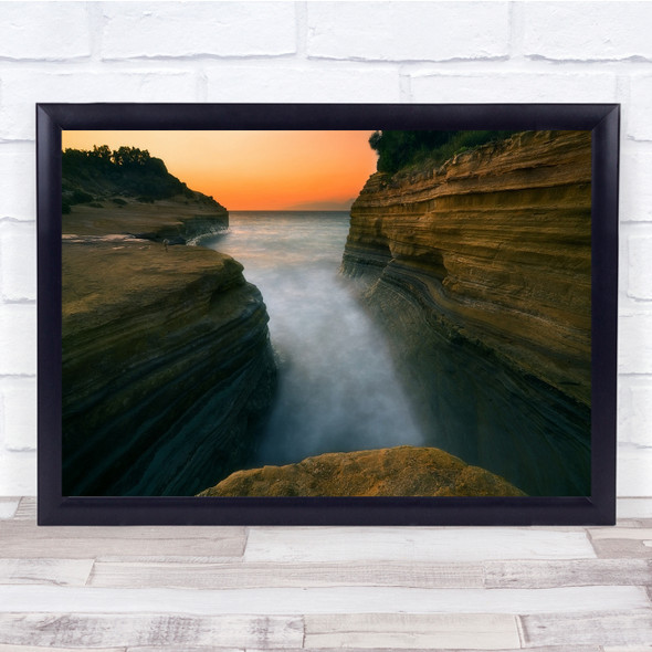 Coast Sunset Seascape Landscape Cliffs Wall Art Print