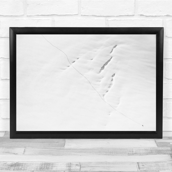 Landscape Snow Mountains Track Minimal Wall Art Print