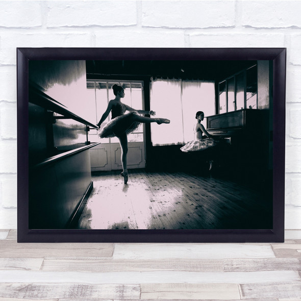 Ballet Ballerina Dancer Dance Dancing Black & White Backlight Light Shadow Print