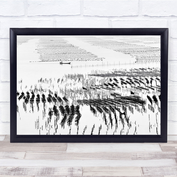 Fu Jian China Asia Landscape Contrast Boat Marine Plantation Black & White Print