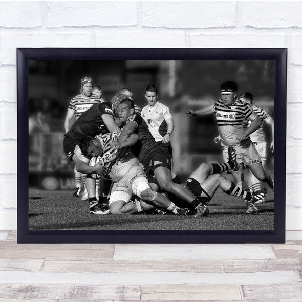 Rugby Wasps England High Wycombe Black & White Sport Sports United Kingdom Print