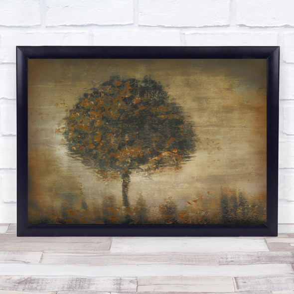 Autumn Tree Atmosphere Fantasy Fall Painterly Sketch Illustration Wall Art Print