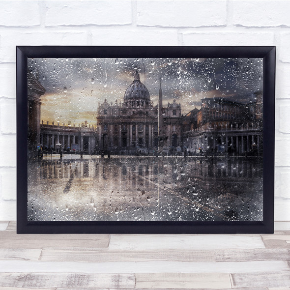 Basilica Di San Pietro Rome Italy Landmark Christianity buildings Wall Art Print