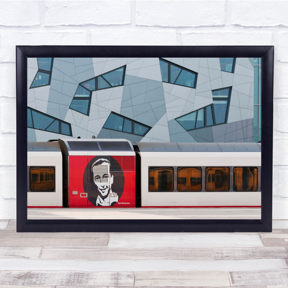 Architecture Abstract Station Train Nijmegen Platform Red SuBlack Whiteay Print