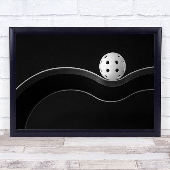 Graphic Simple Ball Curve Black White Contrast Simplicity Minimalism Wave Print