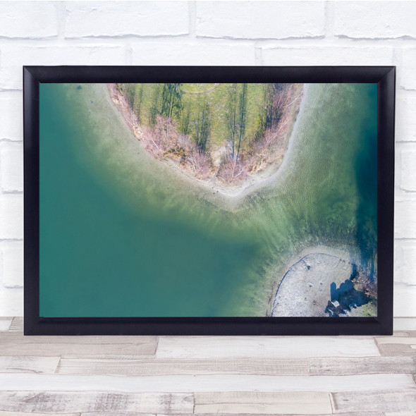 Landscape Aerial Top down Pov Birdseye Islands Lake Tropical Water Nature Print