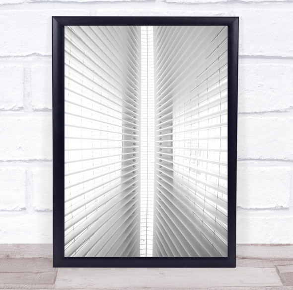 Bright High Key High-Key White Black & White Ceiling Geometry Symmetry Print