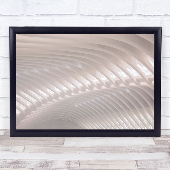 Architecture Abstract Lines Pattern Geometry Calatrava Oculus Wall Art Print