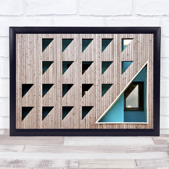 Architecture Building City Abstract Windows Wall Lines Shapes Wall Art Print