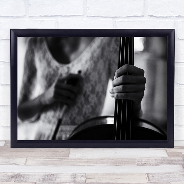 Girl Woman Portrait Music Break Cello Hand Fingers Lace Dress Wall Art Print