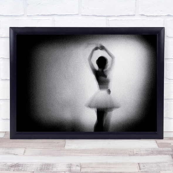 Grain Grainy Dance Dancer Dancing Ballet Ballerina Pose Skirt Wall Art Print