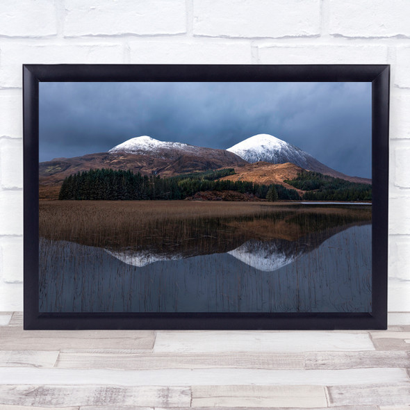 Landscape Water Mountain Mountains Elgol Isle Of Sky Scotland Wall Art Print