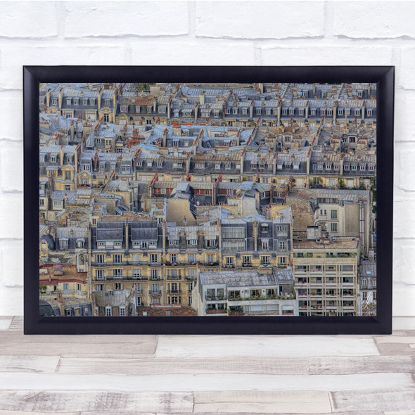 Rooftops Skyline Cityscape City Urban Paris France Roof Roofs Wall Art Print