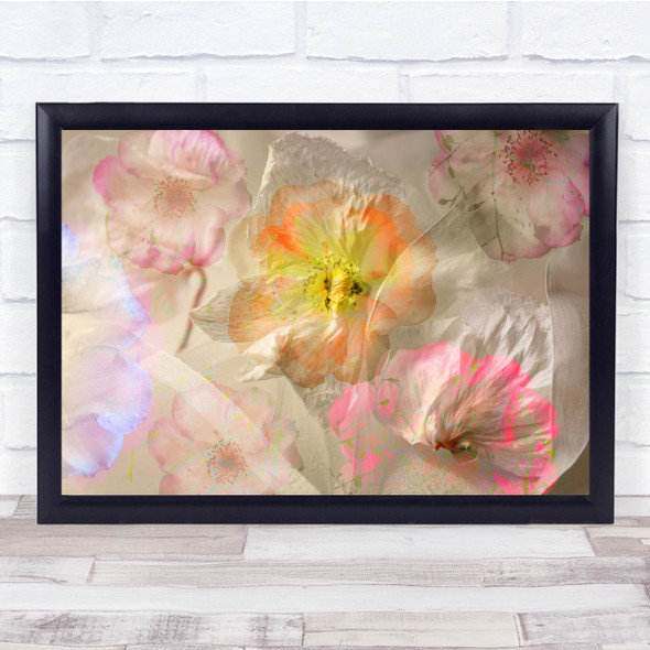 Rose Flower Imagination Creative Edit Light High Key Ethereal Wall Art Print
