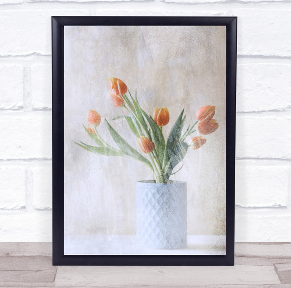 Still Life Tulip Tulips Flower Flowers Flora Floral Soft Vase Wall Art Print