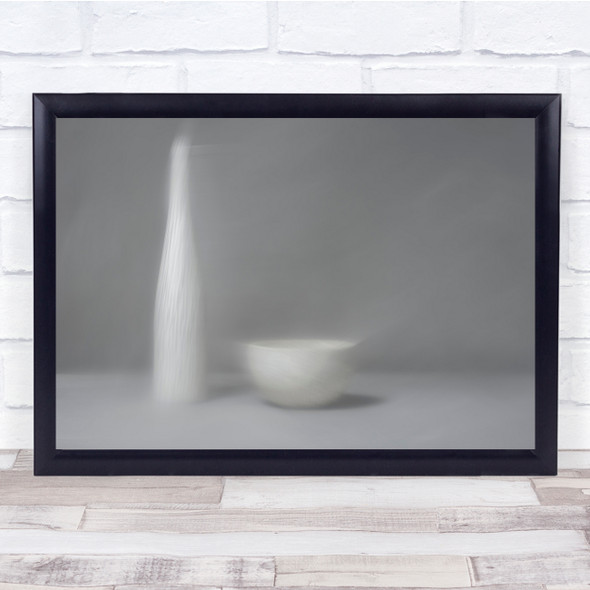 Still-life Abstract Blur White Bottle Minimalist Contemporary Wall Art Print