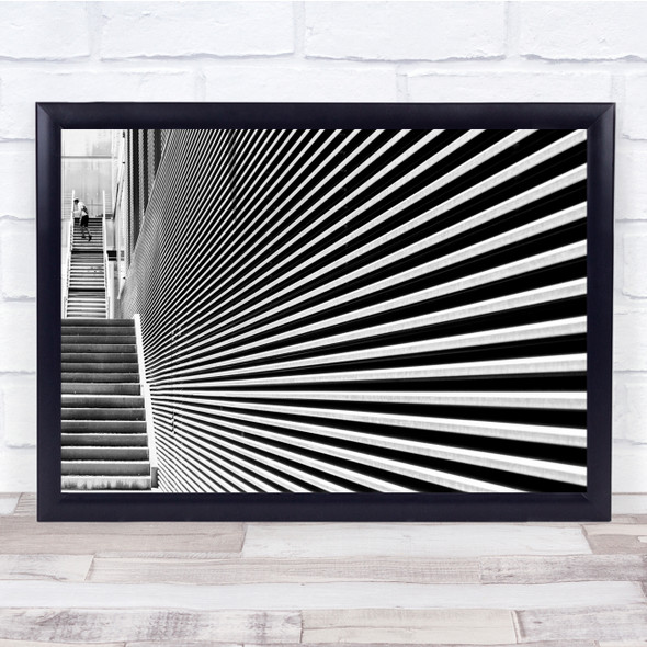 Stripes Lines Zebra Perspective Architecture Abstract Babylon Wall Art Print