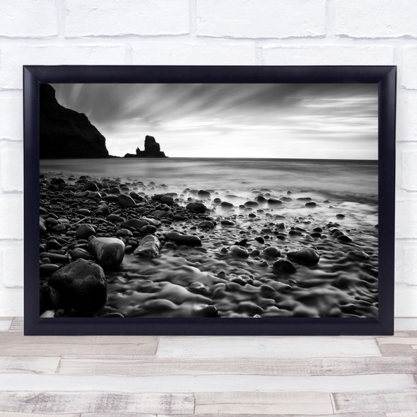 Talisker Seascape Rocks Long Exposure Stone Stones Rock Milky Wall Art Print