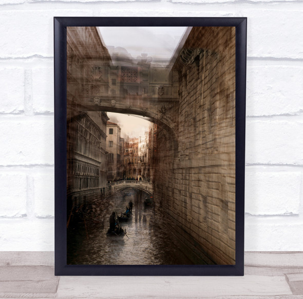 Venice Italy Canal River Water Old Historical History Gondola Wall Art Print