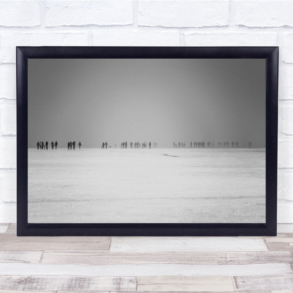 Black & White Fog Mist Haze Distance Landscape Lake Bled Slovenia Ice Print