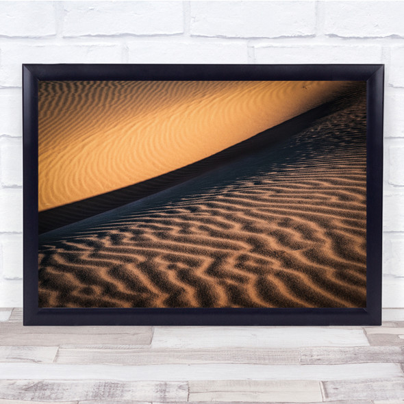 Abstract Textures Sand Desert Shadows Sahara Morocco Ripples Wall Art Print