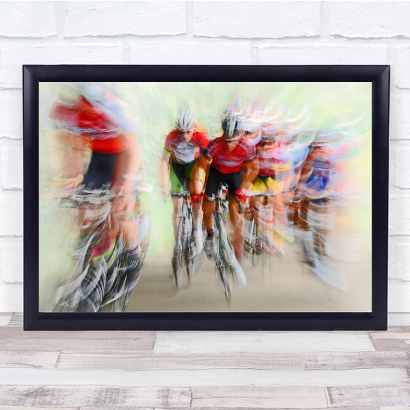Action Motion Long Exposure Blur Blurry Painterly Bike Bikes Wall Art Print