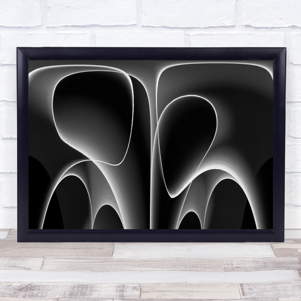 Alien Aliens Future Discussion Abstract Art Futuristic Forms Wall Art Print