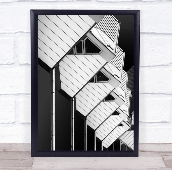 Architecture Lines Cubes Rotterdam Netherlands Facade Famous Wall Art Print